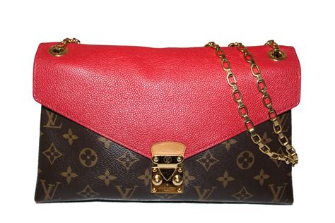 louis vuitton red and black purse|louis vuitton with red trim.